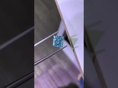 3.2CT Fancy Intense Blue VS1 2EX CVD Laboratório Crescido Diamante Princesa Corte IGI Certificado