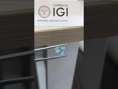 3.26ct Laboratório Growm Diamante Coração Corta CVD Fantástico Intenso Verde Azul VS2 2EX N IGI
