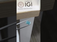 3.55ct Diamante de laboratório de crescimento radiante corte HPHT Fancy Vivo azul VS2 2EX N IGI
