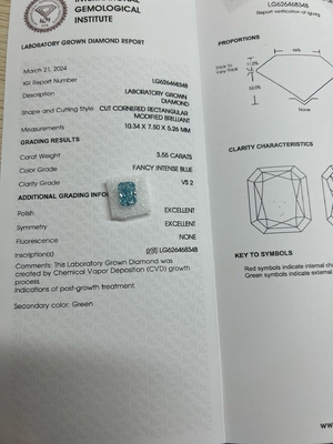 comprar 3.55ct Fantástico Intenso Azul de Laboratório Diamantes cultivados OEM ODM online manufacture