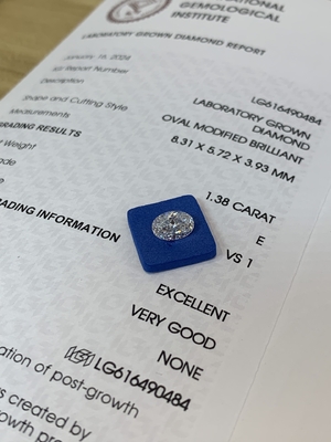 comprar 1.38ct Oval Cut Lab Grown Diamond CVD E VS1 EX VG N Certificado IGI online manufacture