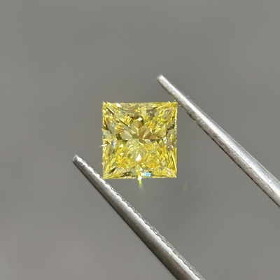 comprar 1.06ct Laboratório Diamante Amarelo Princesa Corte CVD Fantástico Amarelo Intenso VVS2 2EX N IGI online manufacture