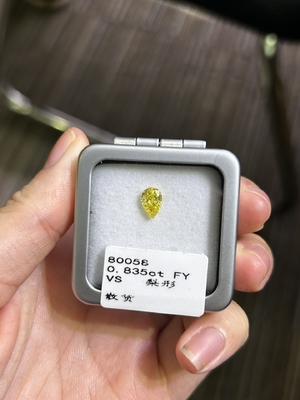 comprar 0.83ct Diamante Amarelo Fabricado em laboratório Pear Cut CVD Fancy Yellow Loose VS Diamond online manufacture