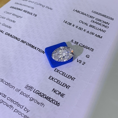 comprar 5.38ct Diamantes de Brilho Crescido Corte Oval CVD G VS2 2EX N IGI LG620482036 online manufacture