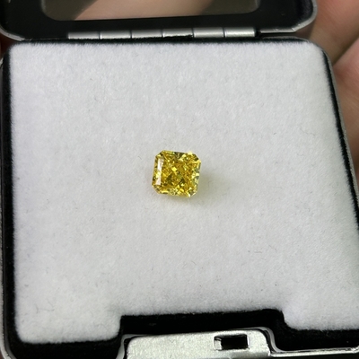 comprar 1.56ct Diamante amarelo sintético HPHT Diamante cultivado em laboratório Fantasia amarelo vivo SI2 2VG N IGI online manufacture