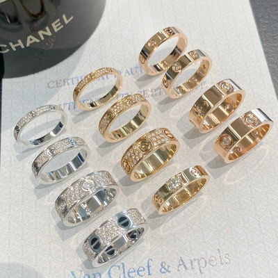 comprar Love Wedding Band Diamond Paved Replica Anéis de Noivado 18k Ouro online manufacture