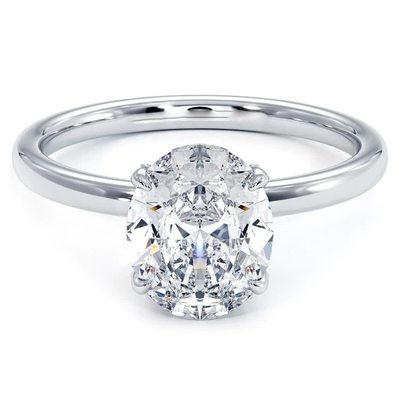 comprar 18K 14K 10K Ouro Sólido Jóias Personalizadas 1 Carat Def Vvs claridade Cvd corte oval Laboratório Crescido Diamante Halo Anéis Para Venda online manufacture