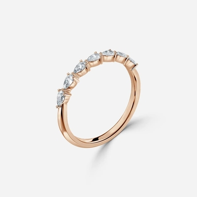comprar Lab Diamond Wedding Band VVS Clarity HPHT Pear Cut Lab Crescido Diamante Anel online manufacture
