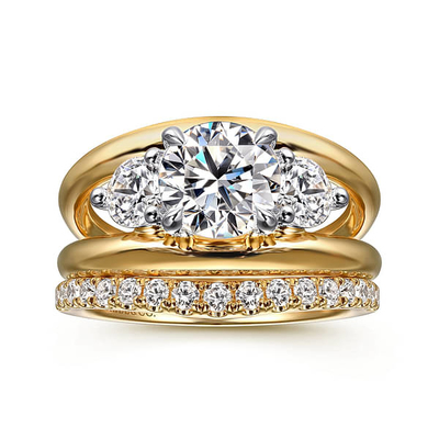 comprar 14K Platina VVS Claridade HPHT Corte Redondo Laboratório Crescido Diamond Wedding Band DEFGH Anel online manufacture
