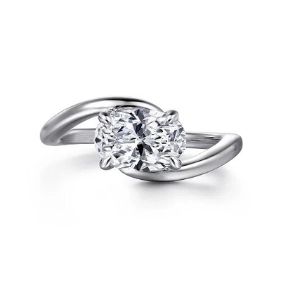 comprar Anel de noivado de diamante de corte oval de 1 quilate online manufacture