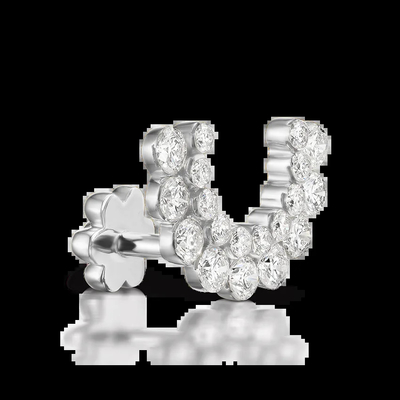 comprar 0.59 quilates Laboratório Criado Diamond Hoop brincos VVS Claridade HPHT Redondo Corte online manufacture