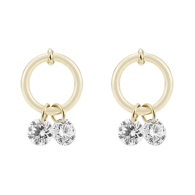 comprar 0.2 quilates VVS Laboratório Criado Diamante Loops brincos Joias Tipo Anéis Pedras preciosas Forma Redonda online manufacture