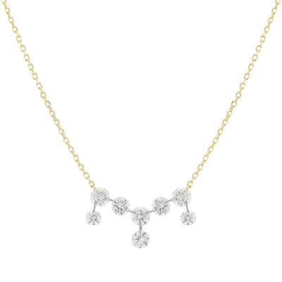 comprar Colar de ouro sólido 18K 14K 10K Claridade CVD Redonda Corte Bezel Laboratório Crescido Diamante online manufacture