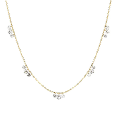comprar 18K 14K 10K Ouro Sólido Claridade CVD Corte Redondo Bezel Laboratório Crescido Colar de Diamante online manufacture