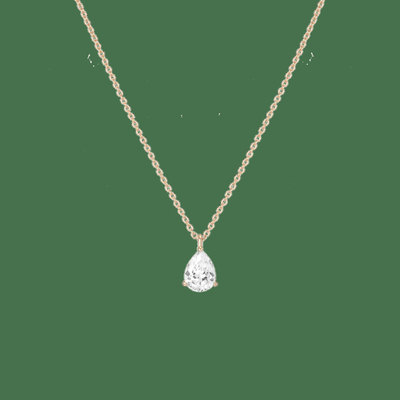 comprar 18K 14K 10K Ouro Sólido Claridade CVD Pear Cut Bezel Collar de Diamante de Laboratório online manufacture