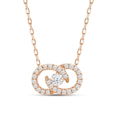 comprar Colar de diamante de laboratório de joalharia Tipo 18K 14K 10K Ouro Sólido Claridade CVD Bezel de corte redondo online manufacture