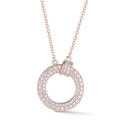 comprar 18K 14K 10K Ouro Sólido Claridade CVD Corte Redondo Bezel Laboratório Crescido Colar de Diamante online manufacture