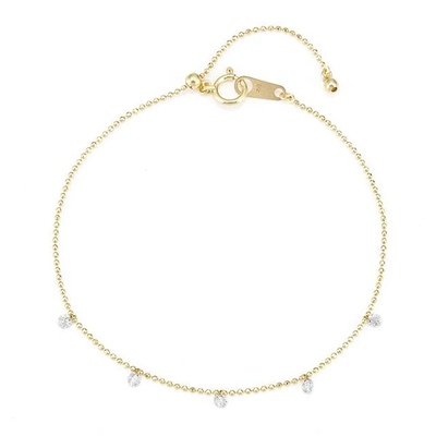 comprar Impressionante 18K 14K 10K ouro sólido Claridade CVD Redondo Corte Bezel Laboratório Crescido Diamante Pulseiras para Amantes de Joias online manufacture