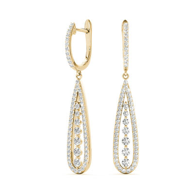 comprar 0.75 quilates Laboratório Criado Diamant Hoop brincos VVS Claridade HPHT Redondo Corte online manufacture