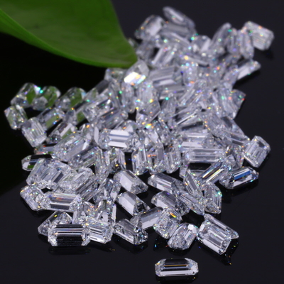 Diamante sintético HPHT 2.0-3.3 a 2.9-4.5mm Forma Esmeralda Branca DEF Cor VVS Claridade