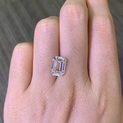VS1 G 3,69 quilates Fabricado em laboratório Esmeralda Corte Diamante OEM ODM