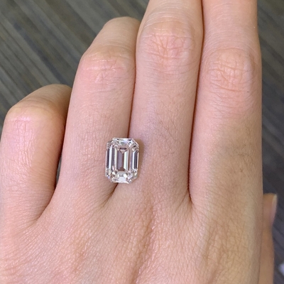 3.72CT Laboratório Criado Esmerald Cut Diamond VS1 G EX N IGI Certificado