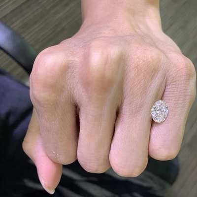2.06ct Fabricado em laboratório Diamantes de corte oval CVD F Cor VS2 Claridade EX VG N