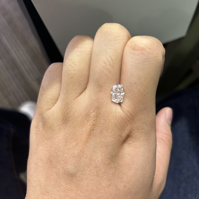 2.28CT Cushion alongado cortado em laboratório Diamante cultivado VS1 Claridade F Cor