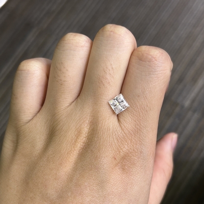 2.02CT D VS1 EX VG CVD Brilhante Crescido Diamantes Princess Cut Certificado IGI