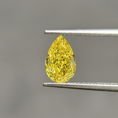 1.07 quilates VVS1 Brilho Crescido Diamantes forma de pera Fantasia amarelo vivo