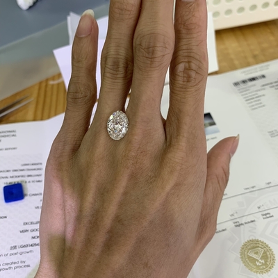5.72ct Laboratório Growm Diamond Oval Cut CVD F VS2 2EX N IGI LG631425478
