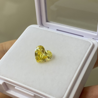 1.67CT Fantástico Amarelo Intenso de Laboratório Crescido VS1 EX VG CVD de Laboratório Crescido Diamante Corte de Coração