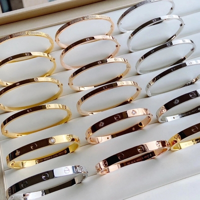 Love Diamond Bracelet Set 18k Solid Gold Bracelet Diamante Natural Au750 Jóias