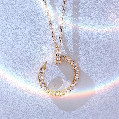 Diamante Natural 0,39ct Colar Juste Un Clou Pedante 18k Ouro