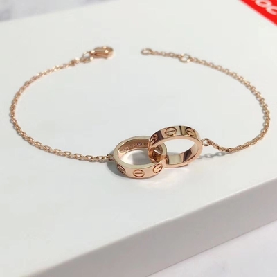 Bracelete de Amor de Diamante Natural 18k Bracelete de Ouro Sólido OEM ODM