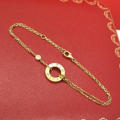 Pulseira de ouro maciço de 18 quilates GH Cor VS Claridade Tamanho 7